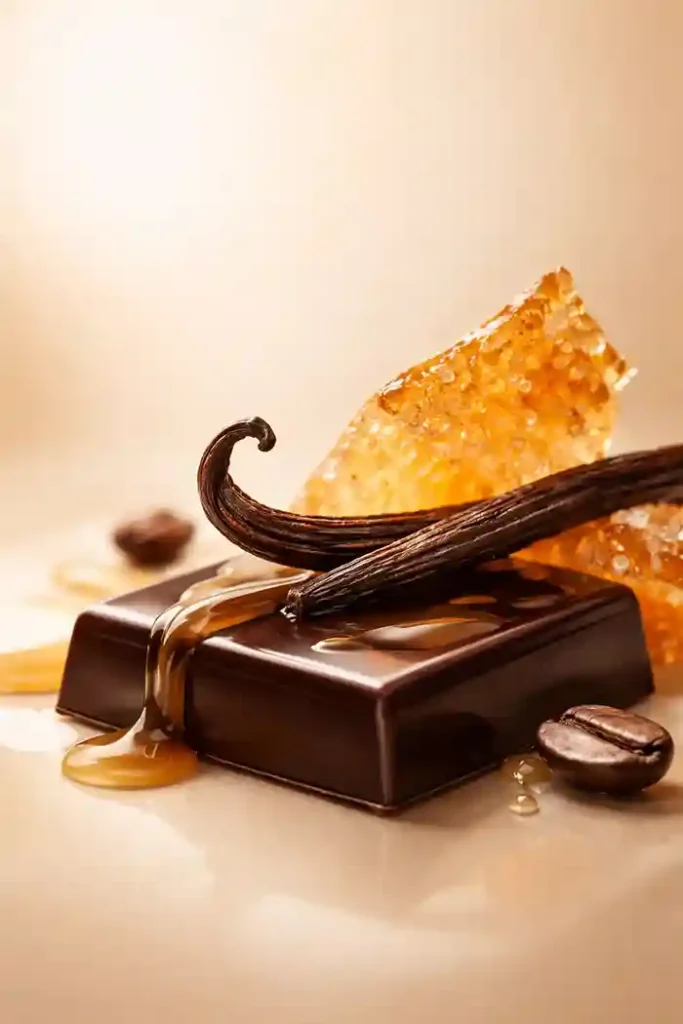 وانیل، کارامل و شکلات در تصویر گروه عطرهای گورمند